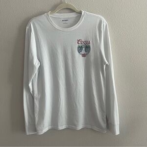 Old Navy White Long Sleeve Tee | Coors Light